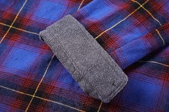 ZENTHACE Women's Thermal Fleece Lined Plaid Button Down Flannel Shirt Jacket