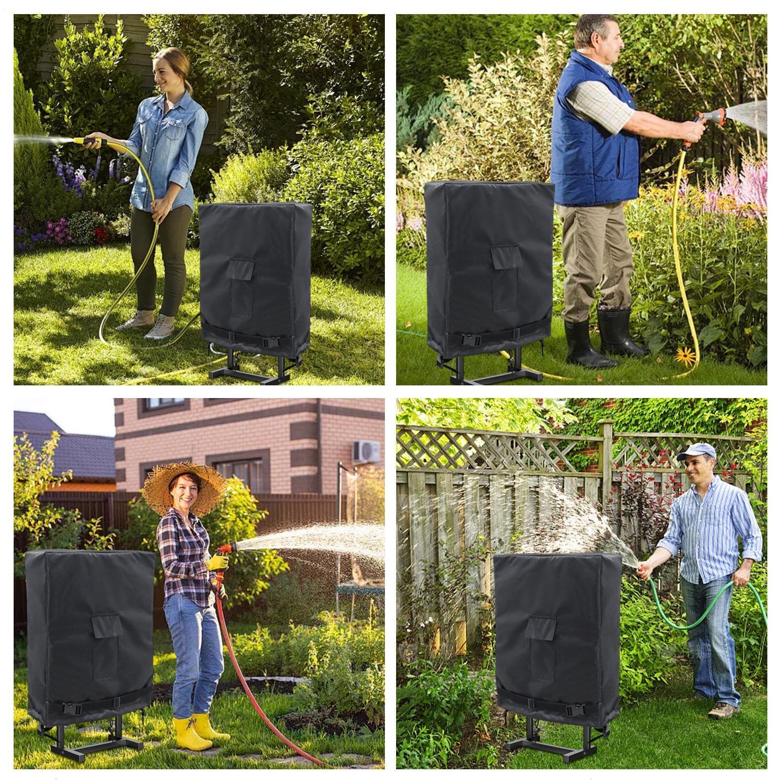Funda de manguera de invierno, protector de manguera resistente al viento para uso en exteriores, ideal para patio, invernadero, camping, construcción y granja