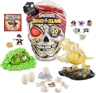 Smashers Dino Island Surprise Egg, Giant Skull, T-Rex, Dinosaur Collectible Toy, Explorer's Kit, Dinosaur Slime (T-Rex)