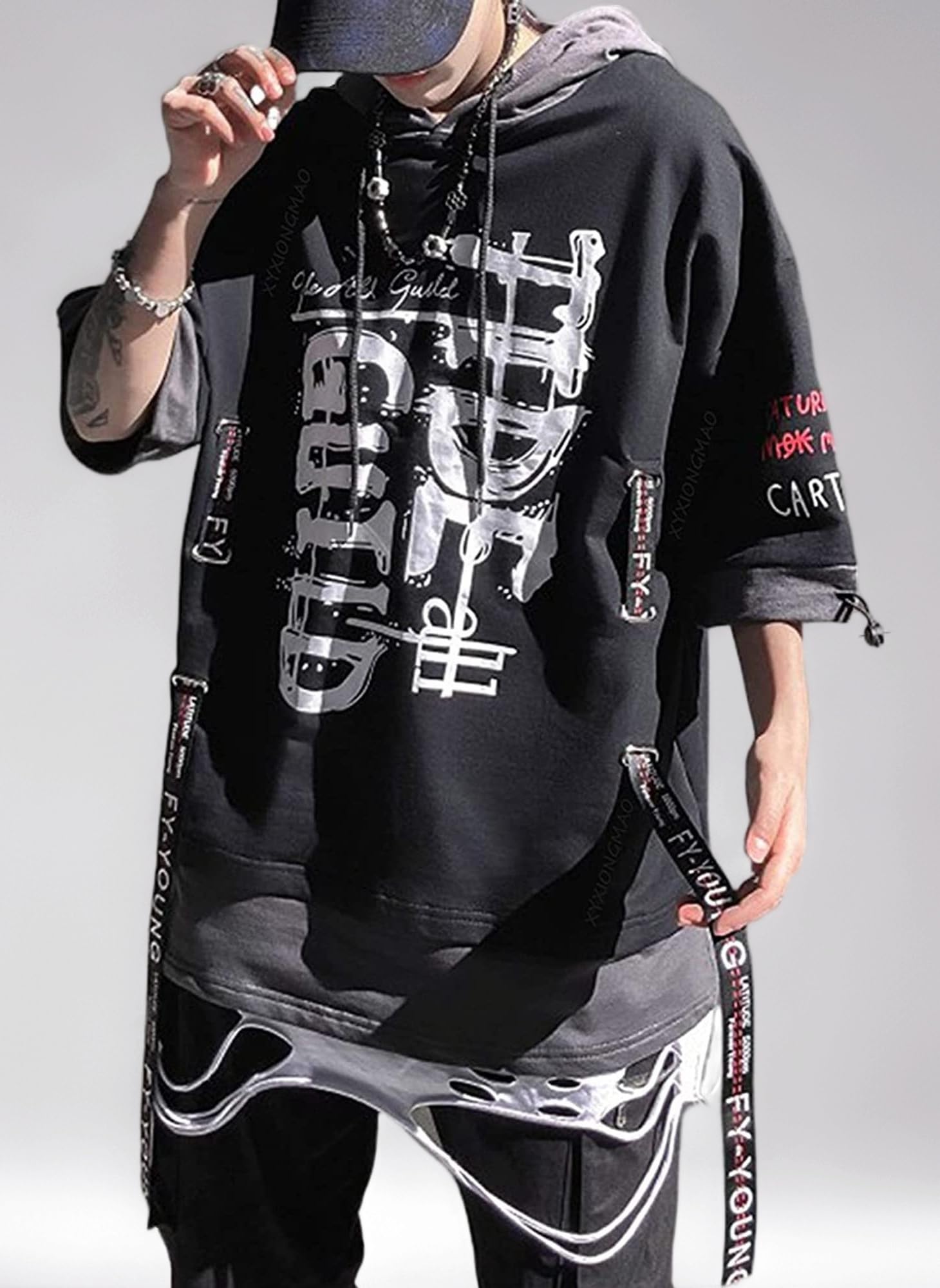 Men's Graphic T-Shirt, Black, XL