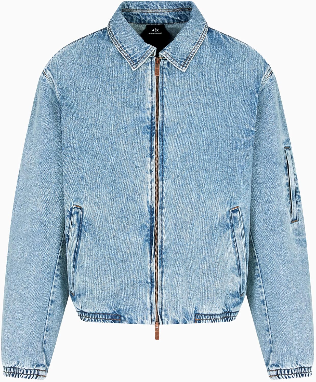 Armani Exchange Men's Denim Collared Bomber - Image 4