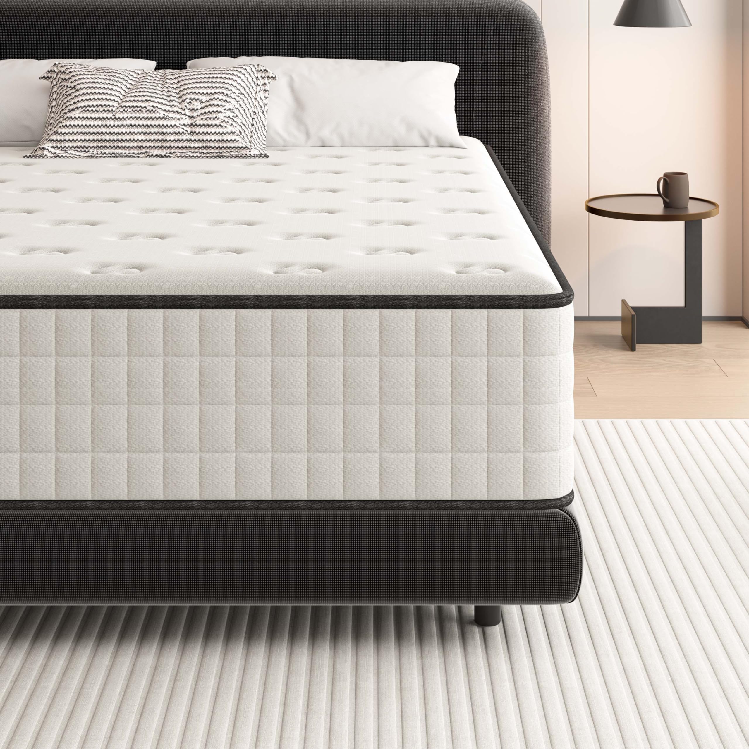 DEWINNER Matelas 90x190 | Epaisseur 22CM | Matelas 1 Personne | Fermeté Moyenne |Mousse Haute Densité Respirante | Réversible à Deux Faces | 7 Zones | Certifié Oeko-TEX | Sommeil Confortable