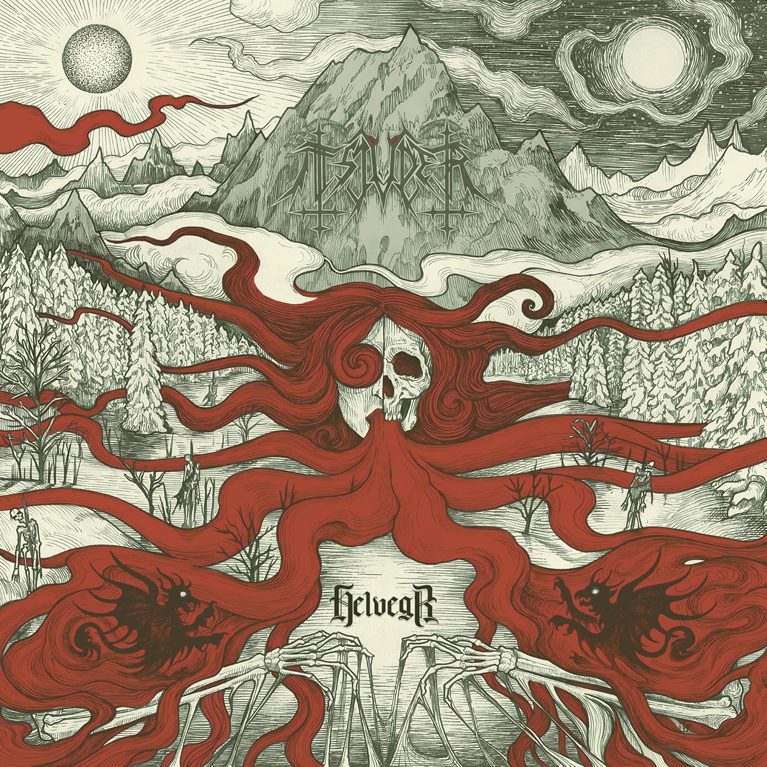 Helvegr - Special Cut Gatefold Crystal Clear Vinyl por Tsjuder — capa do álbum