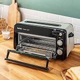Tefal Grille-pain et mini-four 2-en-1, Acier inoxydable, Longue fente pour grille-pain avec couvercle, 6 niveaux de dorage, Température du grill jusqu'à 210°C, Toast N Grill TL600810 - 5