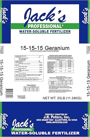 Amazon.com : Jack's Professional 15-15-15 Geranium Water-Soluble ...