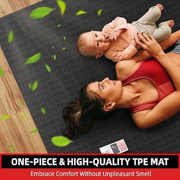 Extra Large Yoga Mat 72x48 or 78x57, 1/41/2 Thick Mat for Women & Men, TPE Non-Slip Pilates Mat for Home Gym, Yoga, Stretching, Meditation