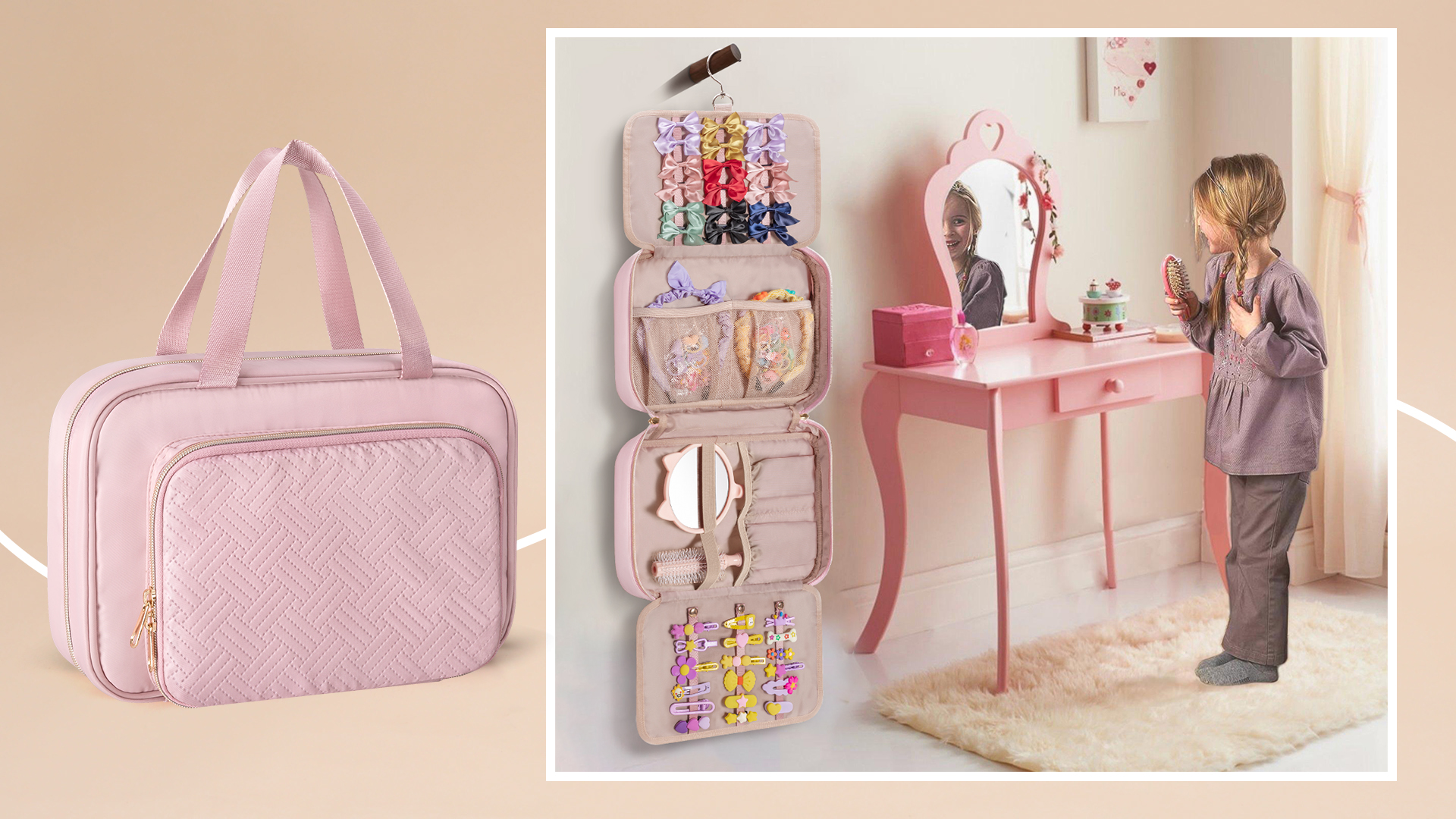 Borsa per spazzola per capelli - Borsa per piastra per capelli, borsa resistente al calore | Custodia da viaggio a doppio strato, borsa portaoggetti portatile per asciugacapelli, piastra per capelli