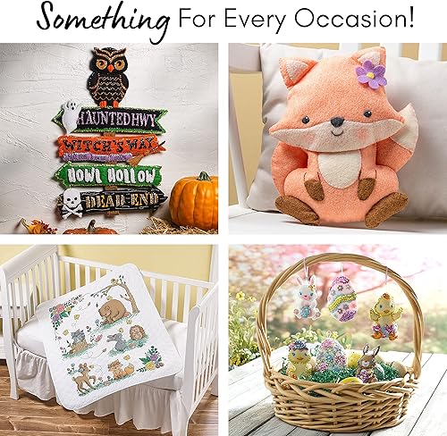 Miniatura 5 de Bucilla Merry Wishes - Kit de apliques de fieltro para árbol para colgar en la pared perfecto para manualidades y manualidades de punto de aguja