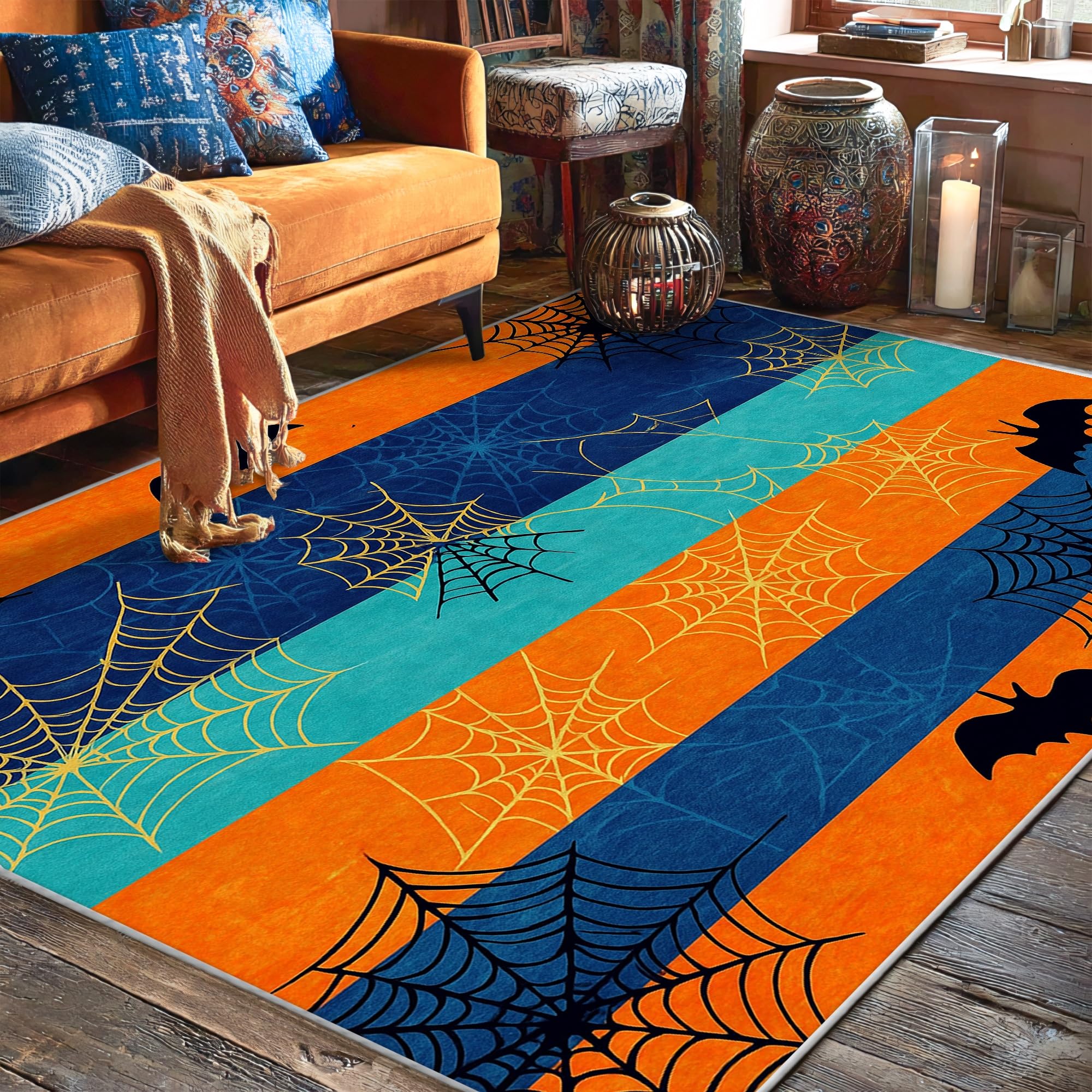 Tapis de chauve-souris pour salon et chambre à coucher ambiance automnale