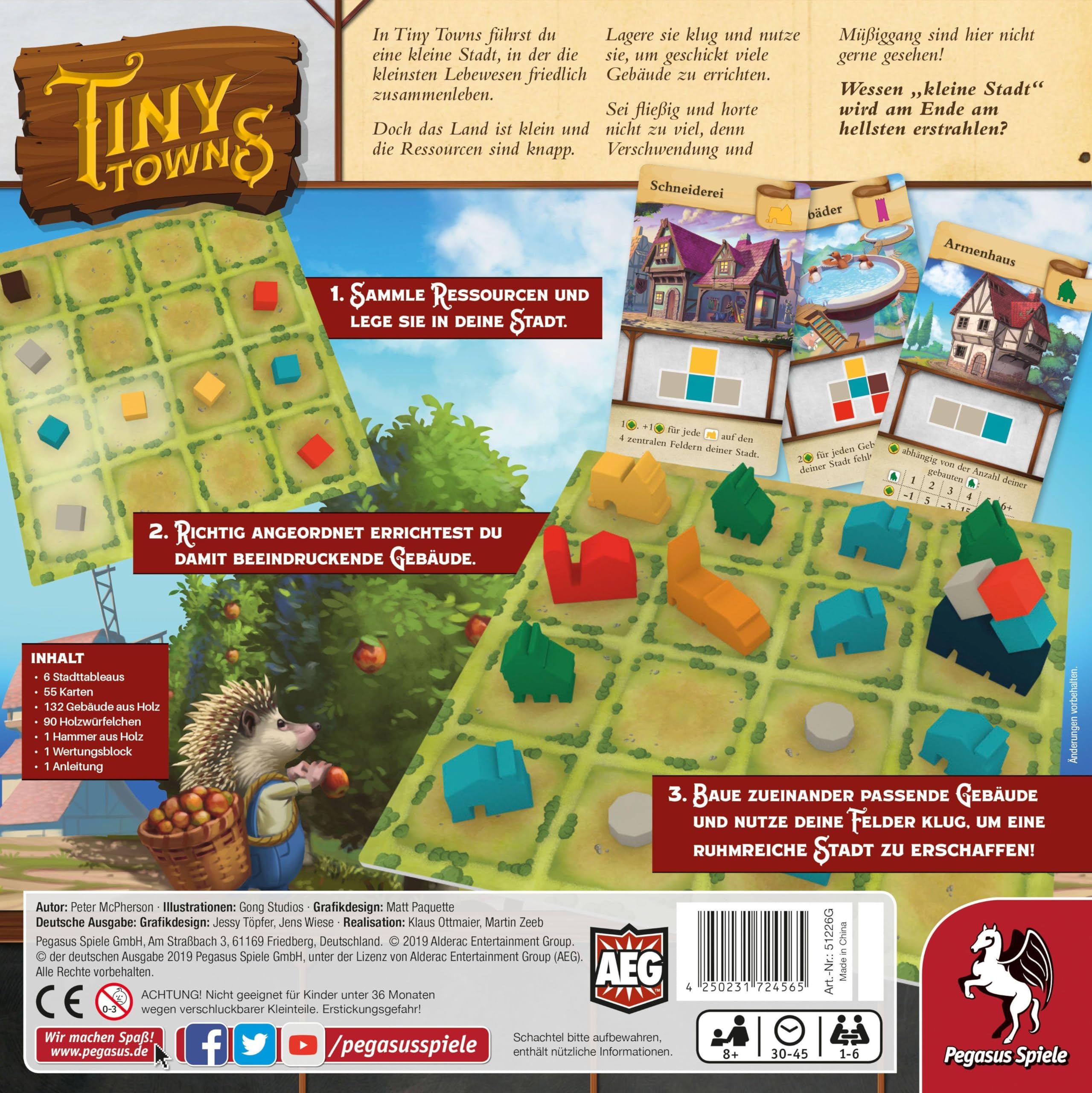 Pegasus Spiele 51226G - Tiny Towns