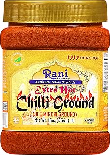 Rani Extra Hot Chilli Powder Indian Spice 16oz (1lb) 454g PET Jar ~ All Natural | Salt-Free | Vegan | No Colors | Gluten Friendly | NON-GMO | Kosher | Indian Origin