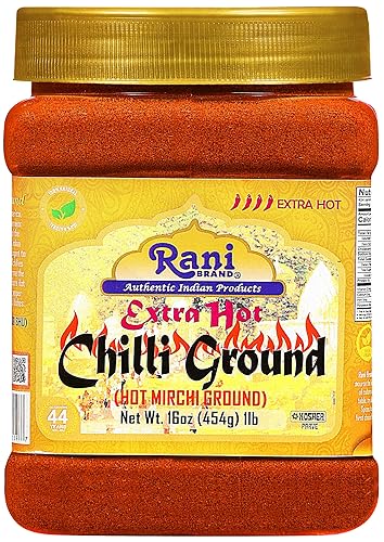Rani - Tarro de especias indias en polvo de chile extra caliente de 16 onzas 1 libra 1601oz totalmente natural sin sal vegano sin colores apto para