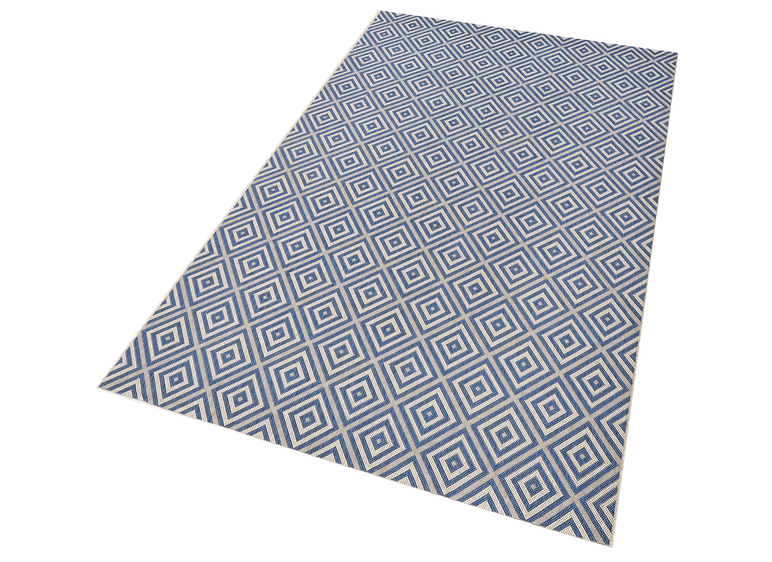 NORTHRUGS Tapis pour l'intérieur et l'extérieur - 140 x 200 cm - Résistant aux intempéries - Moderne - Motif géométrique à carreaux - Pour balcon, terrasse, jardin, jardin d'hiver, salon - Imperméable