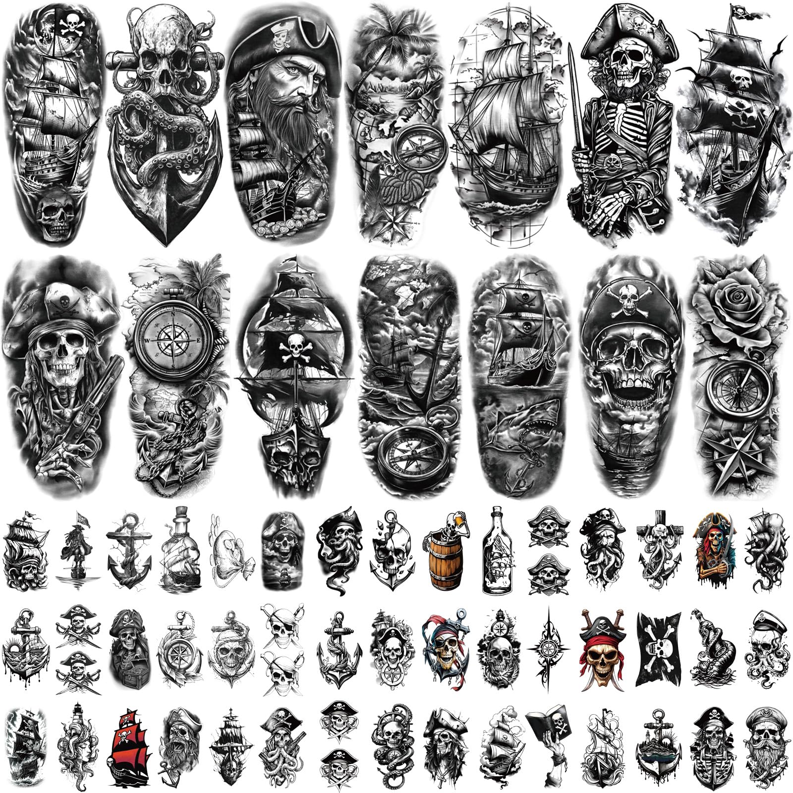 77 Sheets Temporary Tattoos for Adults and Kids