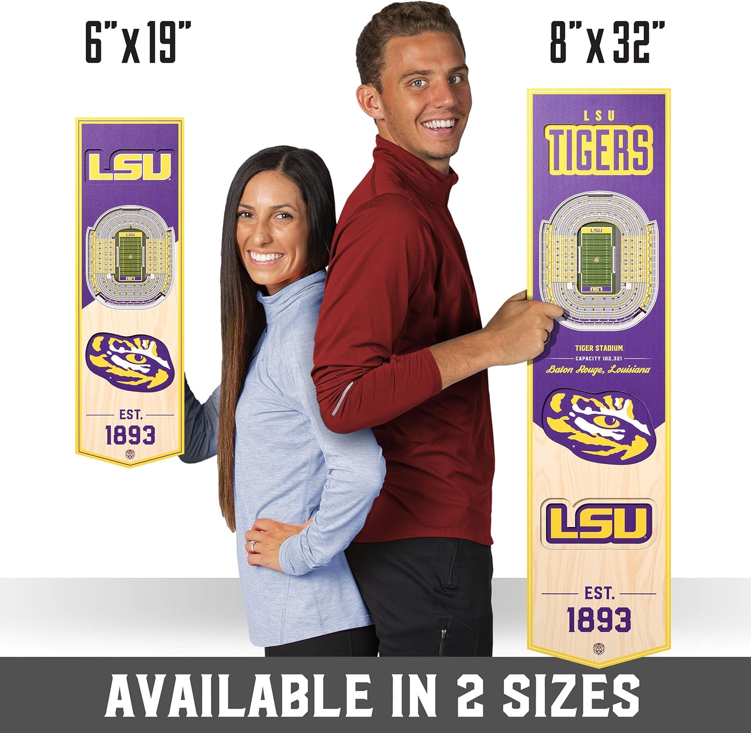 YouTheFan NCAA 3D StadiumView 8x32 Banner