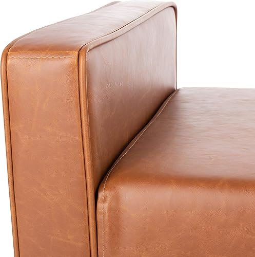 Miniatura 8 de Safavieh Home Henri Mid-Century Banco de lino beige claro de 25 pulgadas