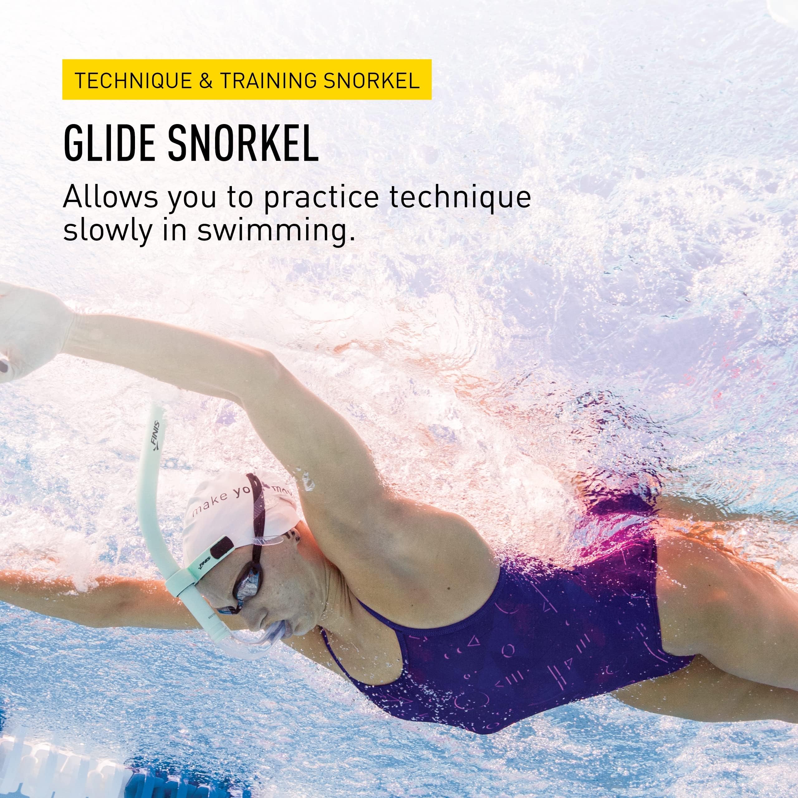 FINIS Glide Center-Mount Swim Snorkel for Adults - Adjustable Fit - Technique & Endurance Training