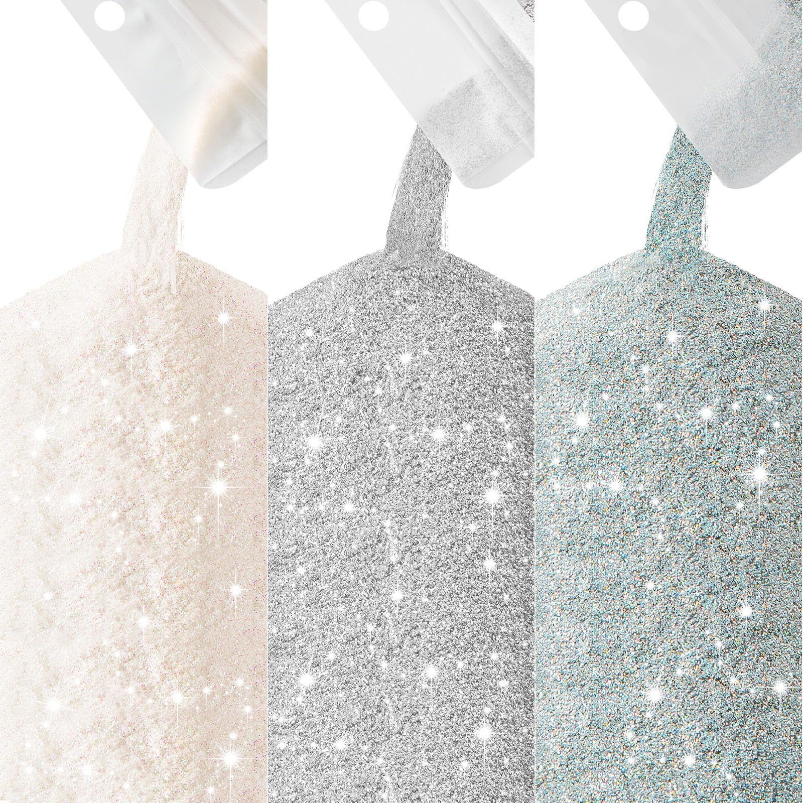 Gilprop 10.5oz / 300g Glitter Paint Additive Glitter for Painting Walls 3 Colors Set for Painting Walls for Luminous Paint Finish on Interior or Exterior Wall, Ceilings, Wood, Varnish and Furniture