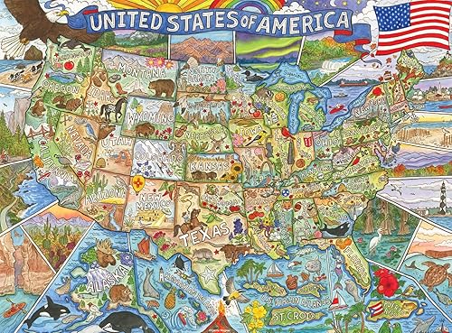 Miniatura 7 de Buffalo Games - Dowdle - Mapa de parques nacionales - Rompecabezas de 1000 piezas para adultos desafiante rompecabezas perfecto para noches de juego