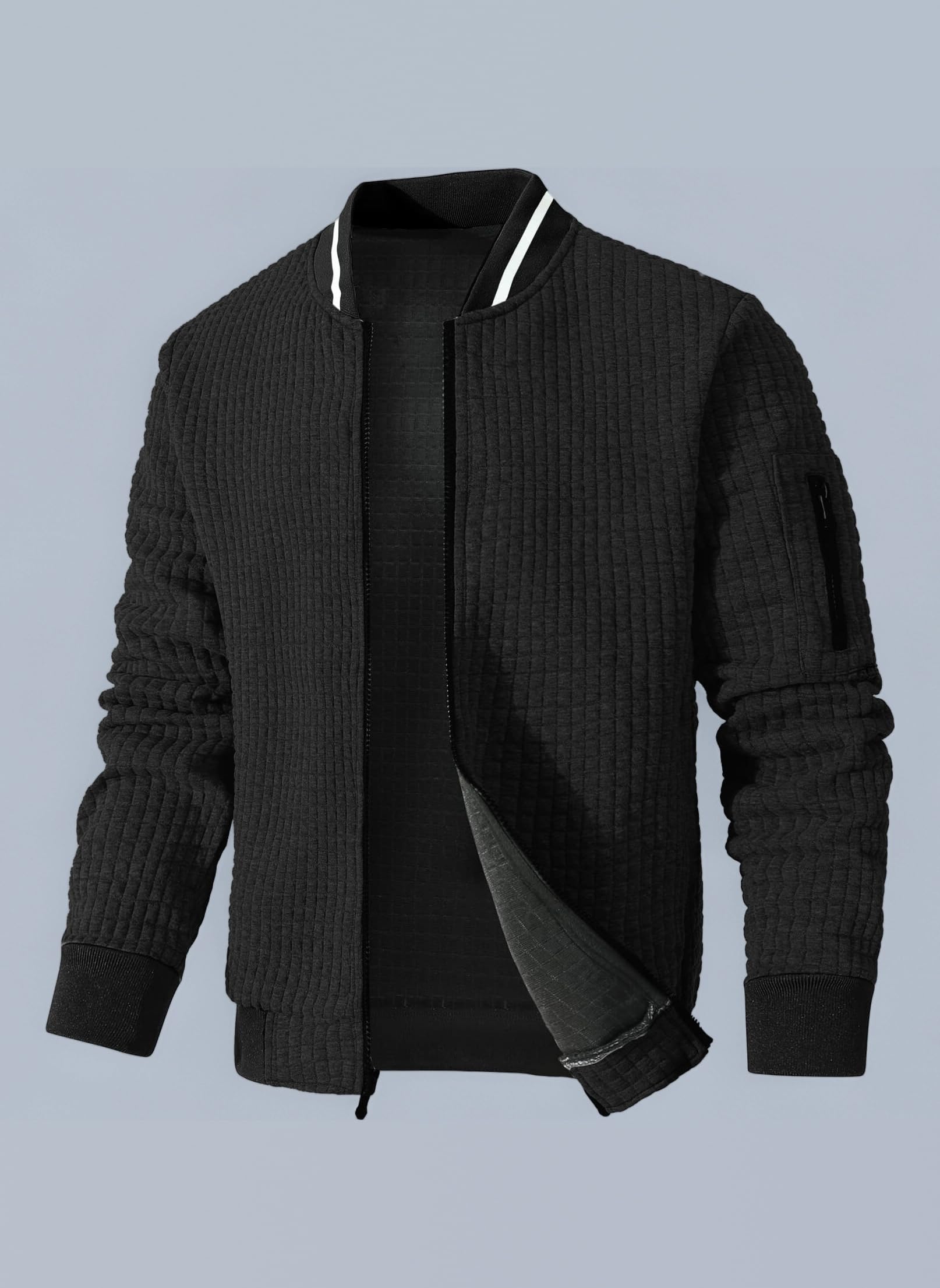 Mens Lightweight Jacket Casual Bomber Jacket Varsity Coat