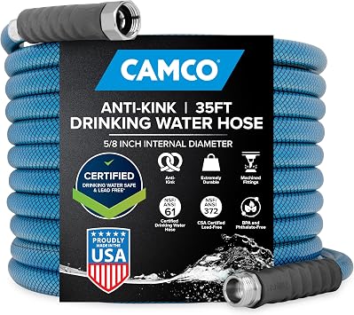Camco TastePURE 35-Foot Premium RV Drinking Water Hose - Made in the USA
