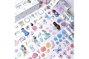 Aesthetic Washi Tape Set - Clear Adhesive for Uplifting Journaling and Aesthetic Scrapbooking