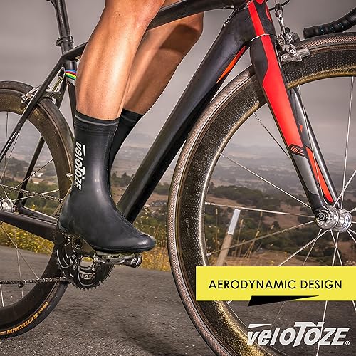 Miniatura 4 de veloToze Funda para zapatos alta 2.0 Fundas para zapatos de ciclismo de carretera, impermeables, resistentes al viento para paseos en bicicleta en