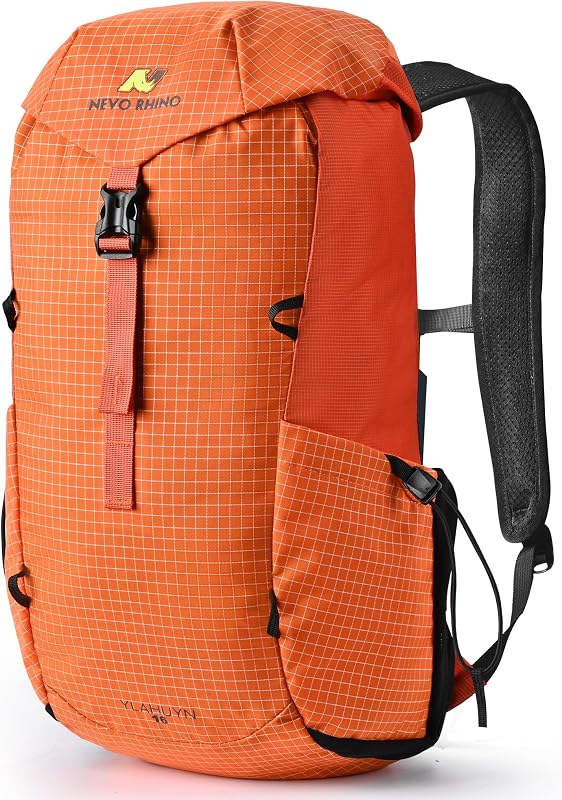 16L Hiking Backpack, Lightweight Daypack for Men Women | Small Day Backpack for Camping Travelling, Water-Resistant, Hydration Port, Breathable Back panel, Multi-Pockets Storage