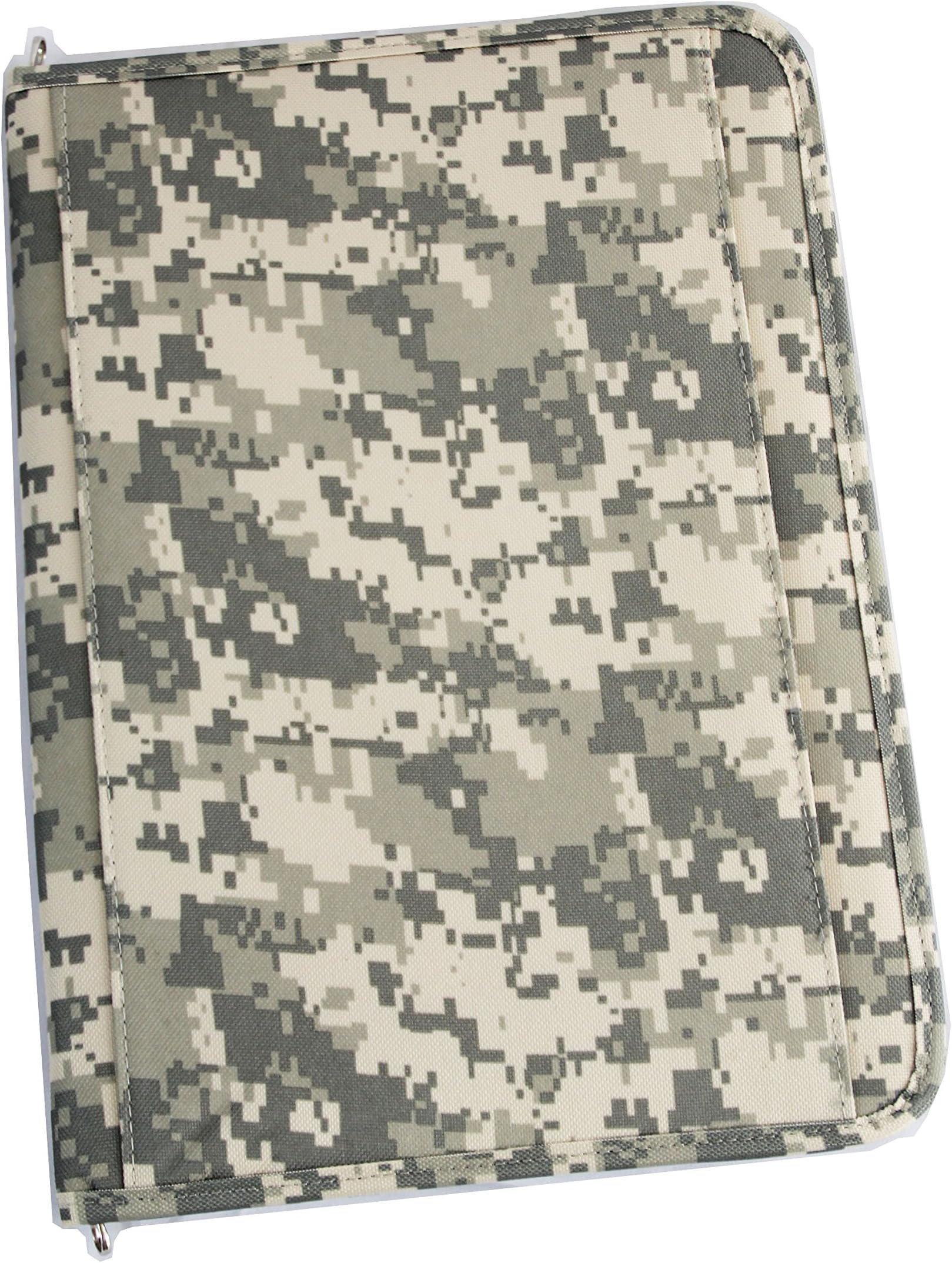 Military Digital Camouflage Poly Zipped Padfolio Writing Folder, Camo