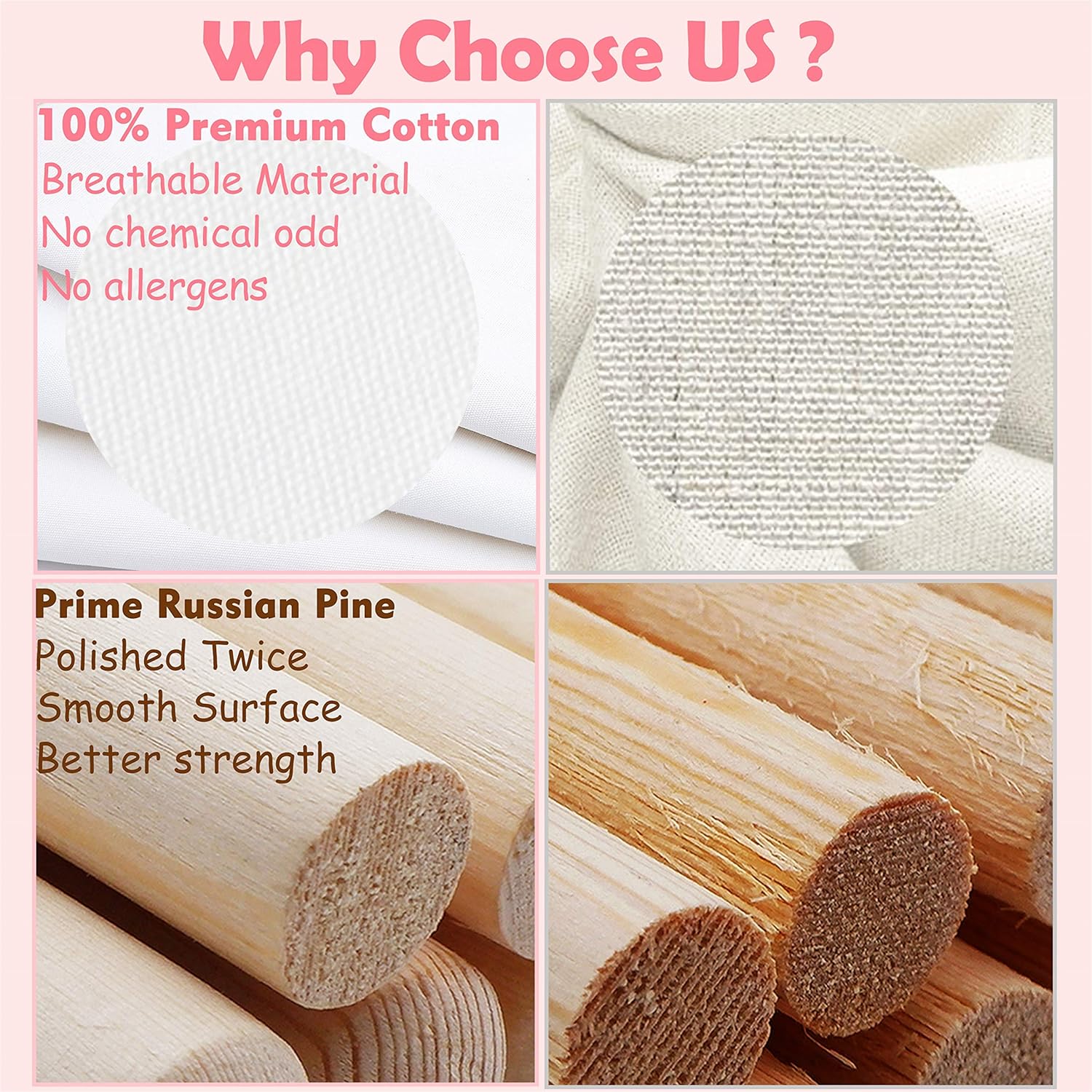 Tiny Land Kids Teepee Tent with Mat & Light String& Carry Case- Kids Foldable Play Tent for Indoor Outdoor, Raw White Canvas Teepee - Kids Playhouse - Portable Kids Tent : Toys & Games