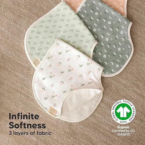 Miniatura 5 de KeaBabies Paquete de 4 paños para eructos para bebé, niña y niño, paño de algodón orgánico, extra grande, absorbente, suave, juego de paños y