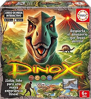 Comprar Educa - Dinox Juego de Mesa Interactivo Dinosaurios | Preguntas de Dinosaurios para niños Que despiertan la curiosidad | Juego Educativo de Dinosaurios | A Partir de 6 años (20379)