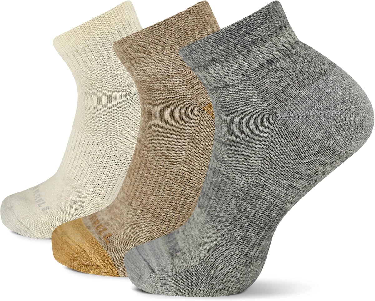 Calcetines unisex Trekker Outdoor Quarter, paquete de 3 pares, color tostado, S/M