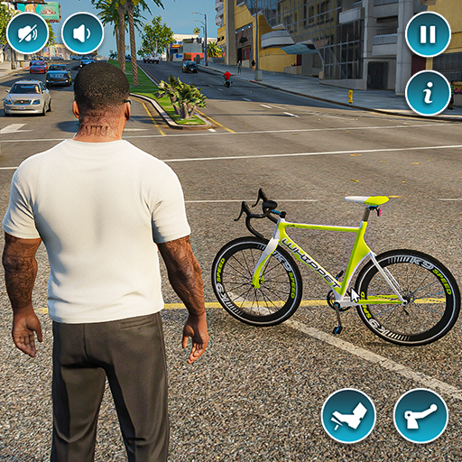 Juego de carreras de bicicletas BMX de Gangster City en un mundo abierto: simulador de tráfico de acrobacias de ciclistas de BMX de maratón todoterreno extremo