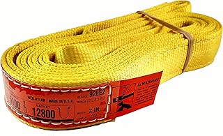 DD Sling (USA Made). 2" wide X (4' to 20' lengths) in Listing! 2 Ply Twisted Eye, Nylon Lifting Slings, Eye & Eye, Heavy D...