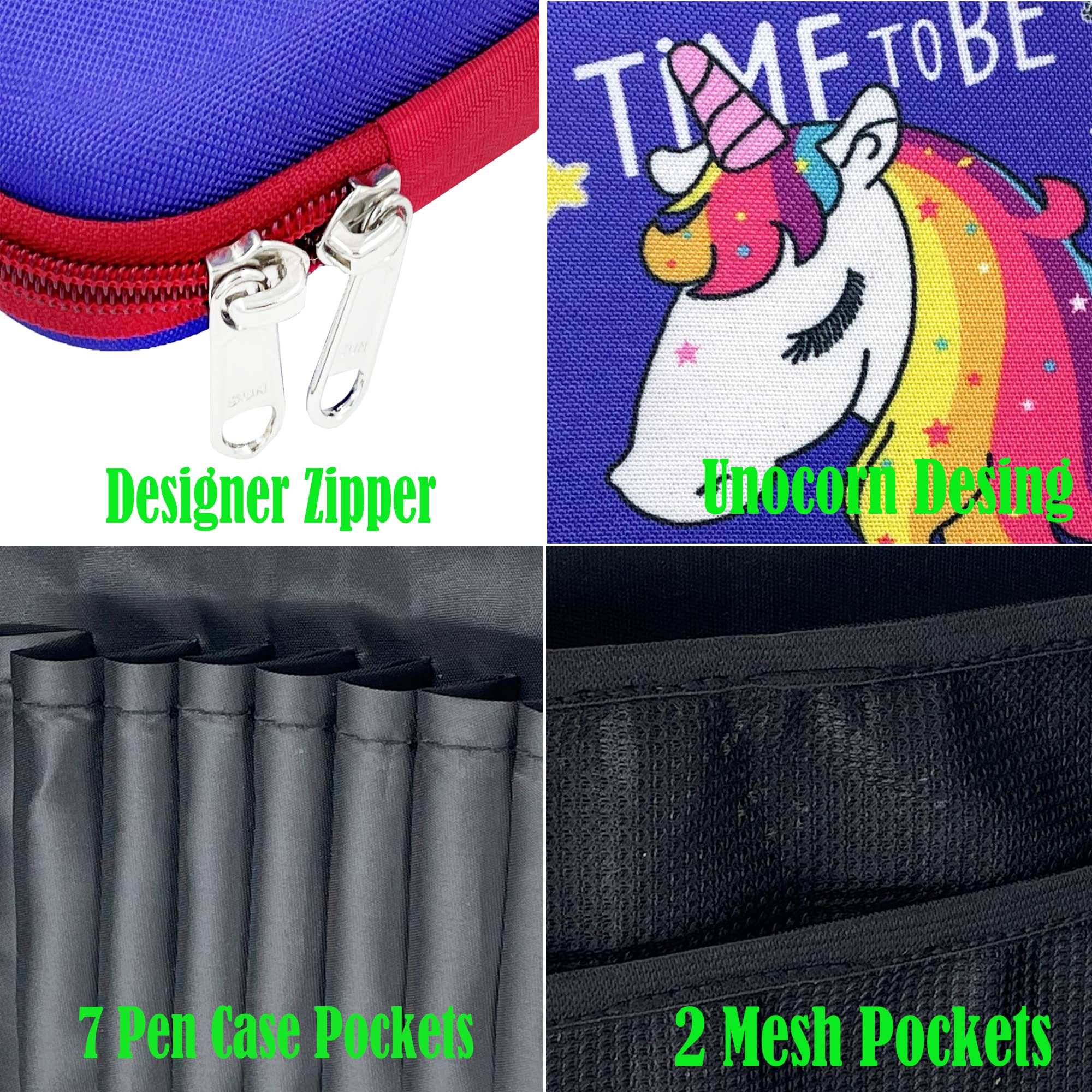 OFIXO A-Unicorn - Estuche para lápices de EVA para niños, estuche para lápices, estuche para lápices de diseño para niños