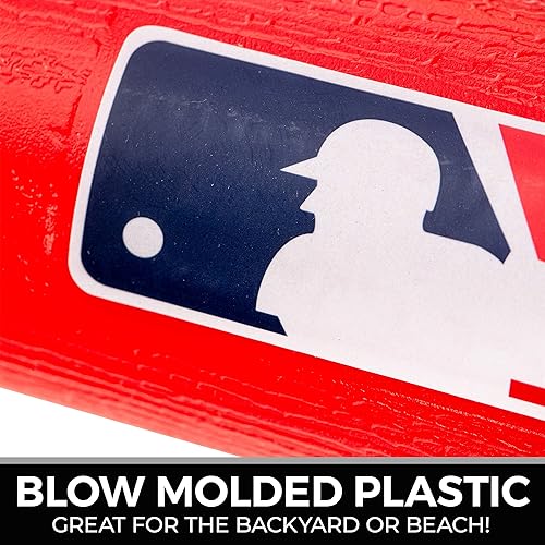 Miniatura 8 de Franklin Sports - Juego de bate de béisbol de plástico + pelota - Bates de plástico para niños MLB - Bate ligero para niños + juego de béisbol de