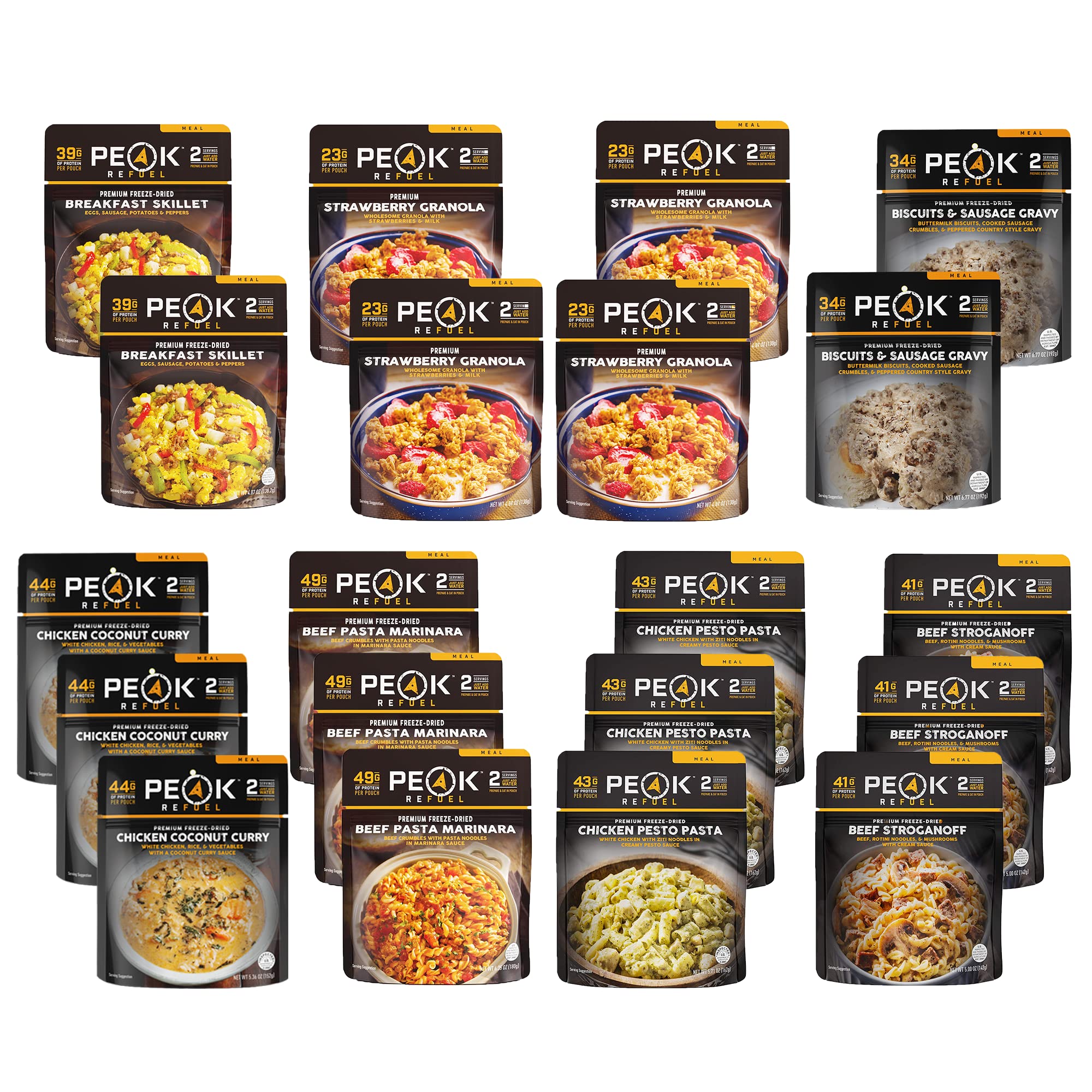 Peak Refuel Chicken Pesto Pasta | Freeze Dried Backpacking and Camping Food | Amazing Taste | High P