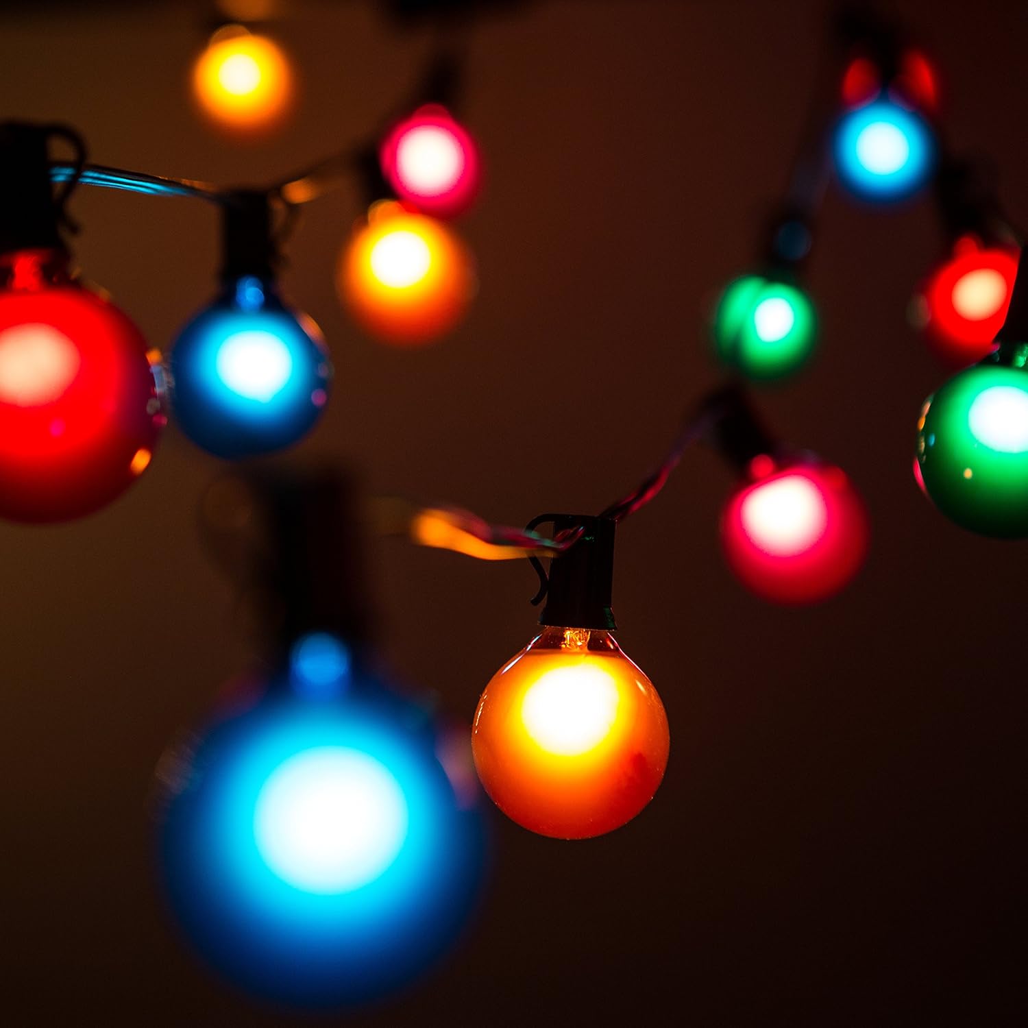 Hоttеѕt Sаlе 100 Foot Outdoor Colored String Lights - G50 Assorted Satin Pearl 2 Inch Globe Bulbs - Black Wire (+ 5 Free Spares) 50% оƒƒ Dіѕсоunt 100 Foot Outdoor Colored String Lights - G50 Assorted Satin Pearl 2 Inch Globe Bulbs - Black Wire (+ 5 Free Spares)