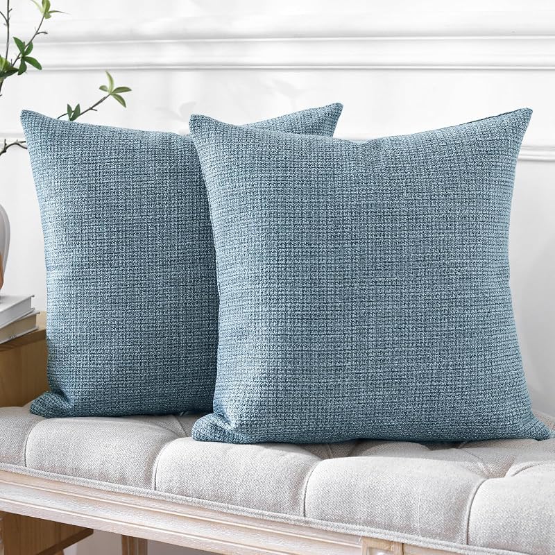 JOTOM 2 db Kék Díszpárnahuzat 50x50 cm - Modern Poliészter Huzat Kanapéra, Nappaliba, Hálószobába - Puha, Cipzáras Dekorációs Párnahuzat Sze
