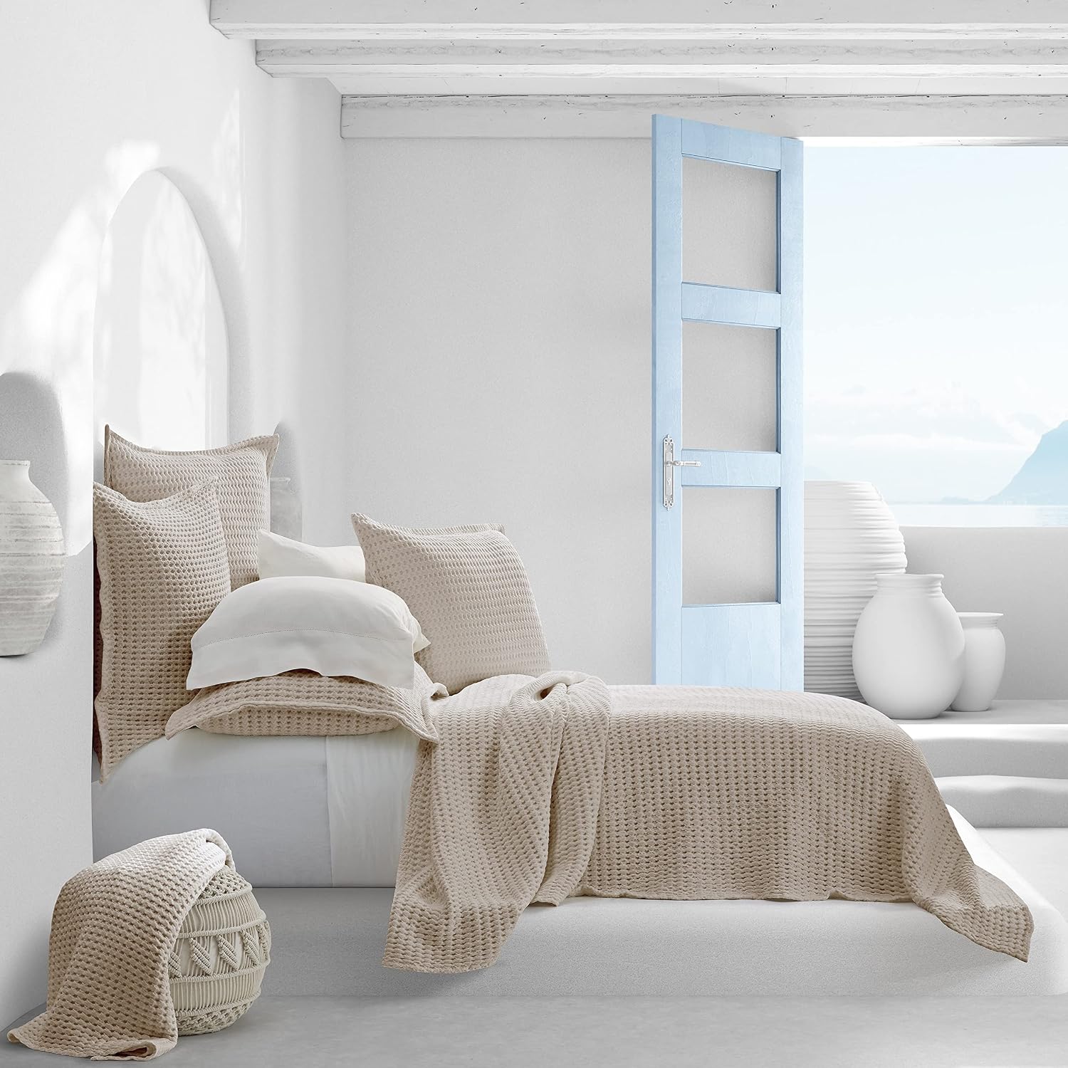 Five Queens Court Pine Beach Cal King Coverlet, Sand, 106X94