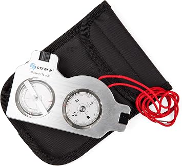 STEREN Multifunctional Surveyor Compass with Clinometer | Durable Aluminum Satellite Finder & Inclinometer | Accurate Tripod-Mountable Compass for Forestry, Offroad Surveying, and Site Navigation