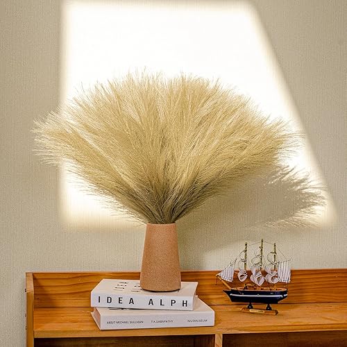 Miniatura 7 de Ahorra un 39 % al instante en pedidos combinados de decoración de hierba de pampa sintética verde y marrón  Hierba artificial de pampa pequeña