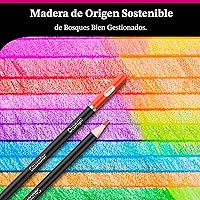 Vista 8 de Soucolor - 72 lápices de colores con caja de lata para escuela, oficina y arte