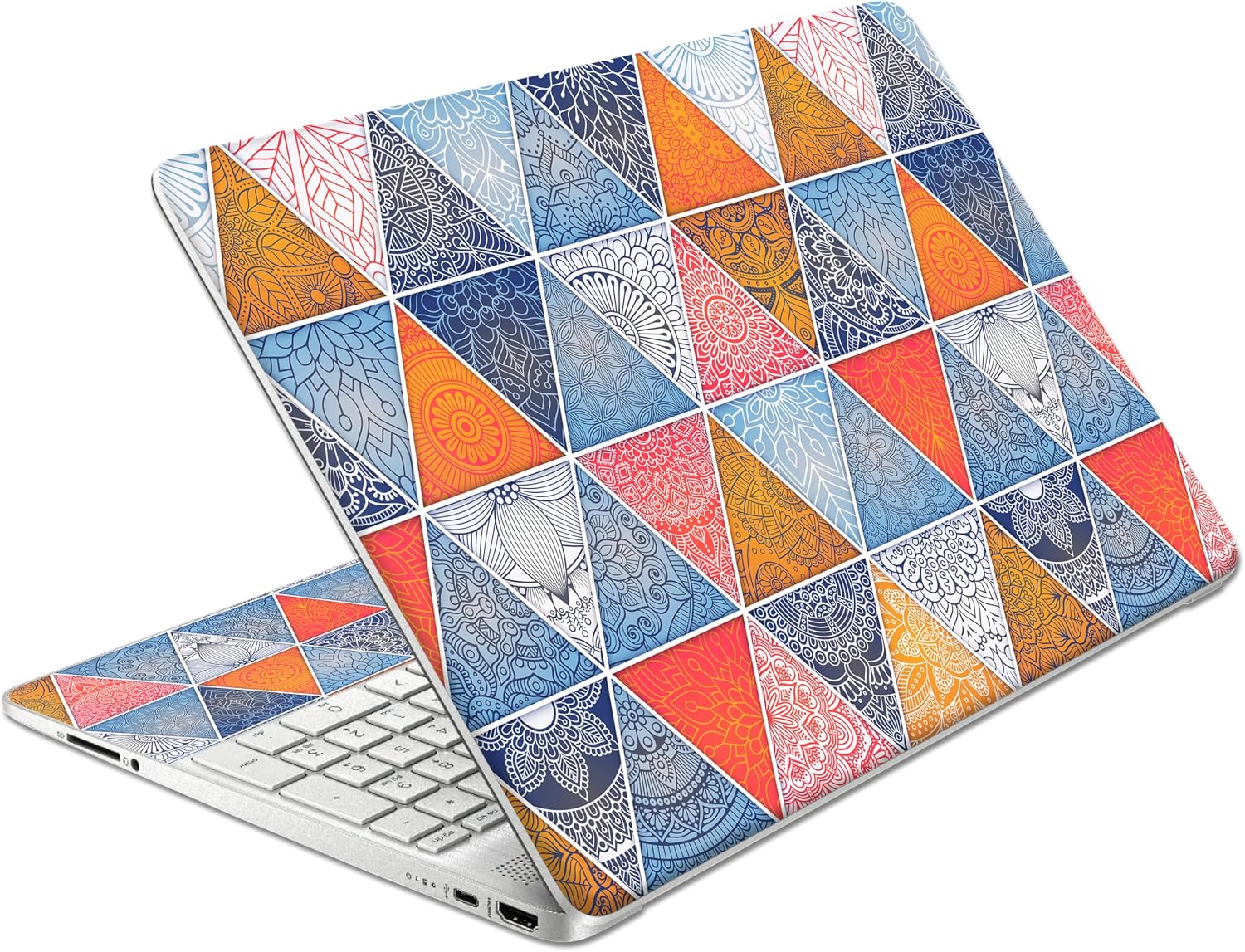 Laptop Skin Decal HP 15.6" - Mandala, Laptop Cover Sticker, No Cutting Required, No Bubble, Waterproof, Scratch Resistant - Including Wide Screen and Wrist Pad