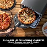 Ninja Artisan Four à pizza et friteuse sans huile électrique d’extérieur, avec 4 modes : Pizza, Frire sans huile, Cuire au four, Faire lever, Avec pierre, pelle, plateau, panier Crousti, Gris MO201EU - 4