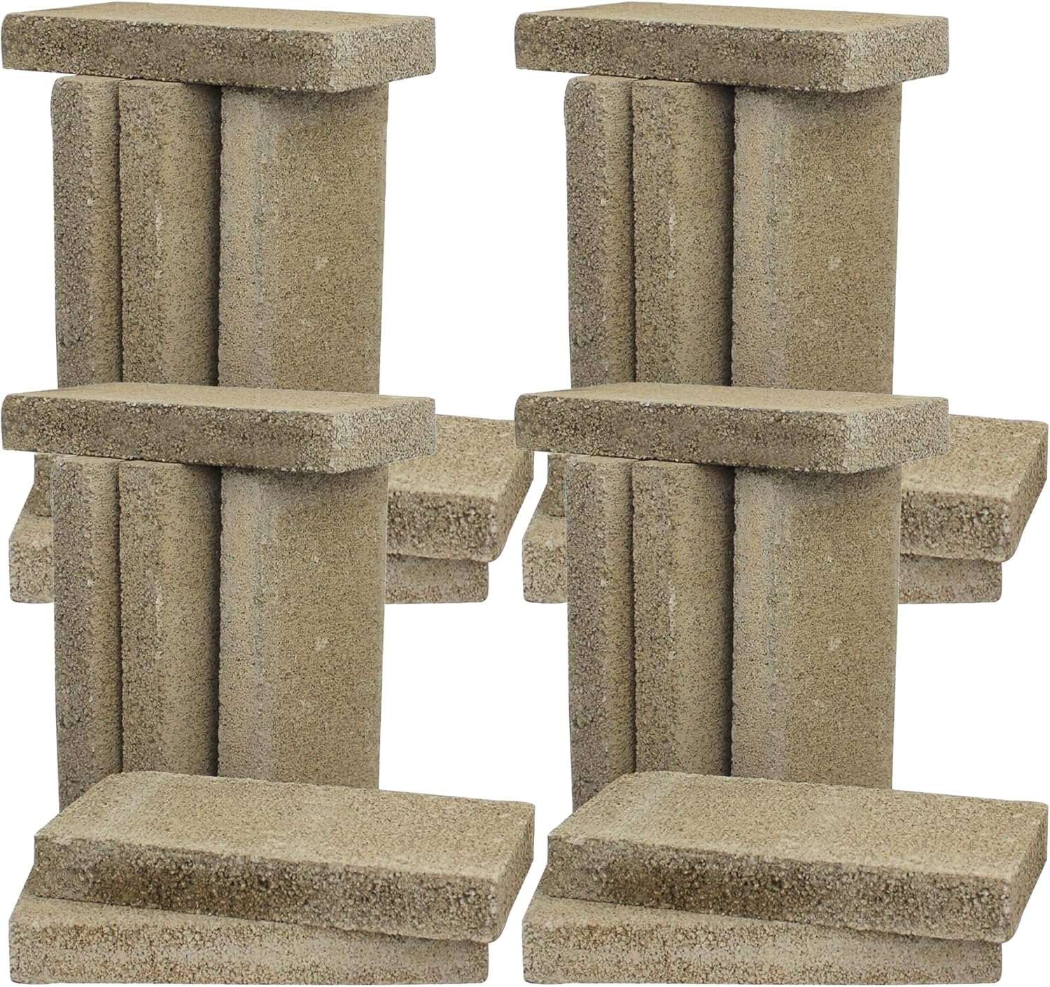 US Stove Company 2 Pound Outdoor FireBrick with Easy Installation for Fireplace Replacement Parts and Coal Burning Alternative, Tan (6 Pack) (4 Pack)