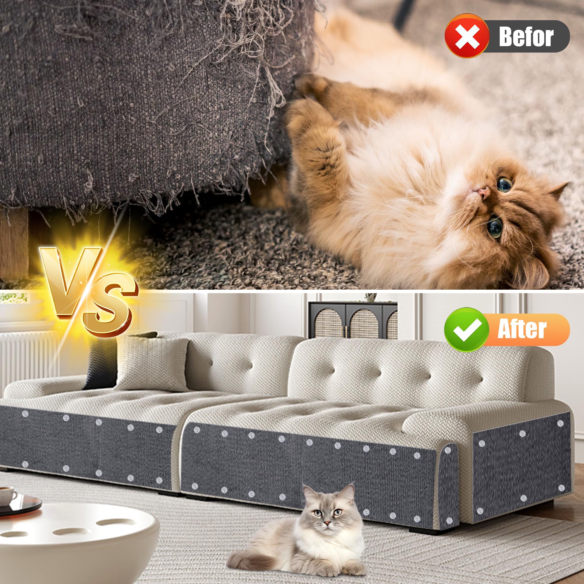 2PCS Anti Cat Scratch Furniture Protector, 78.7