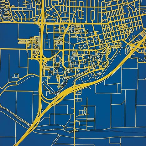 Amazon.com: City Prints University Of California, Davis Campus Map Art, Unframed 12" X 12": Posters & Prints