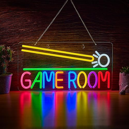 Sala de juegos Billar Letrero de neón LED regulable zona de juegos sala de juegos Cerveza Bar Hombre Cave Art Gaming Señales de luz de neón Luces de